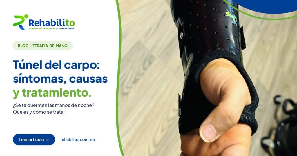 Portada del artículo síndrome del túnel del carpo: síntomas, causas y tratamiento, RehabiliTO